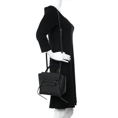 Celine Grained Calfskin Nano Belt Bag Black 2 of 15