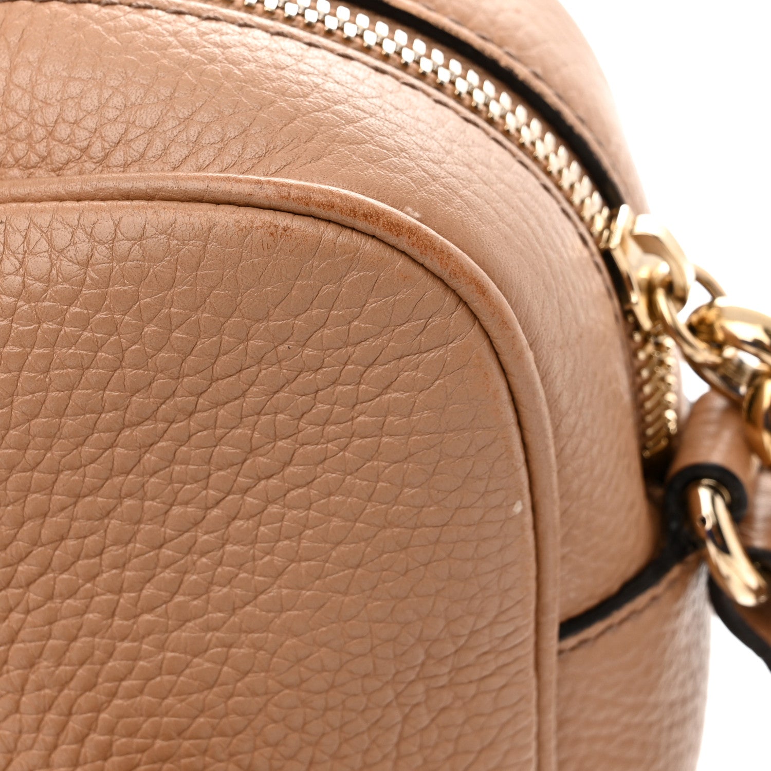 Gucci Pebbled Calfskin Small Soho Disco Bag Camelia 14 of 18
