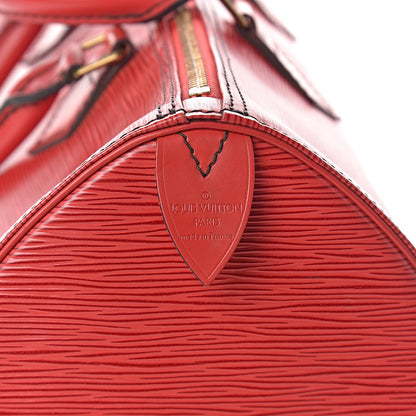 Louis Vuitton Epi Speedy 35 Castillan Red 6 of 11