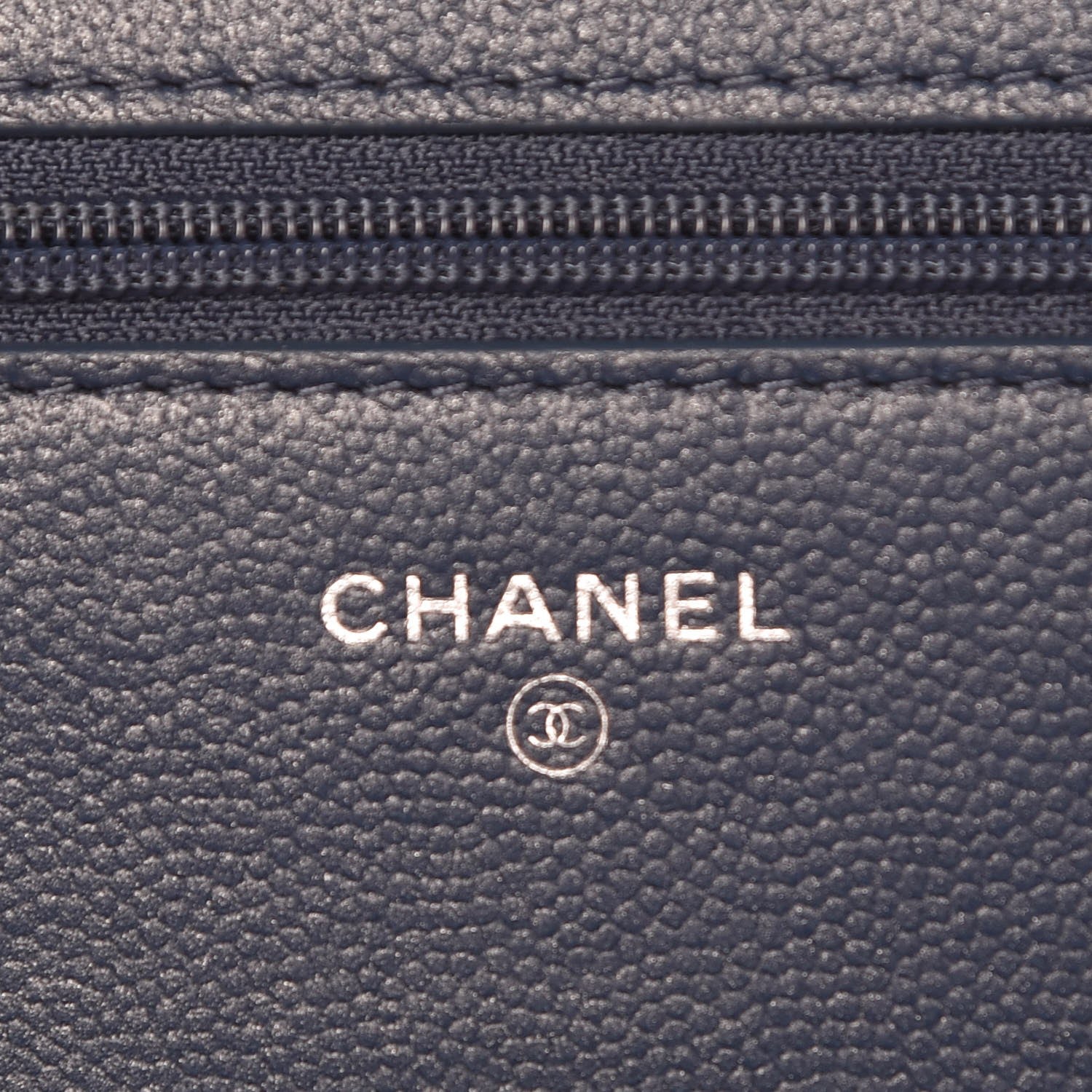 Chanel Caviar Quilted Boy Wallet On Chain WOC Blue 6 of 9