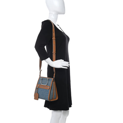 Alexander McQueen Denim The Short Story Crossbody Brown 2 of 9