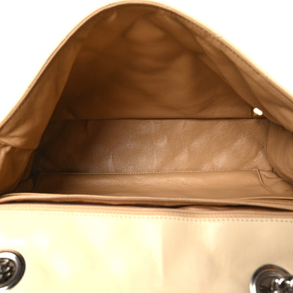 Chanel Washed Lambskin Quilted Jumbo Single Flap Bijoux Chain Ivory 5 of 12