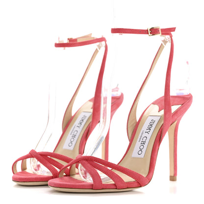 Jimmy Choo Suede Dielle 100 Mule Pumps 35 Coral 4 of 10