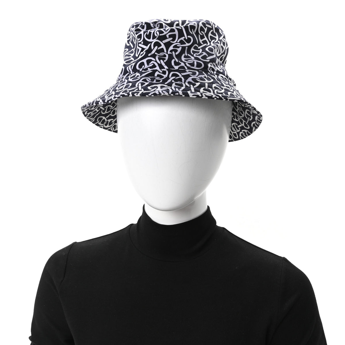 Hermes Jersey Naoussa Harper Bucket Hat 56 Bleu Noir 2 of 7