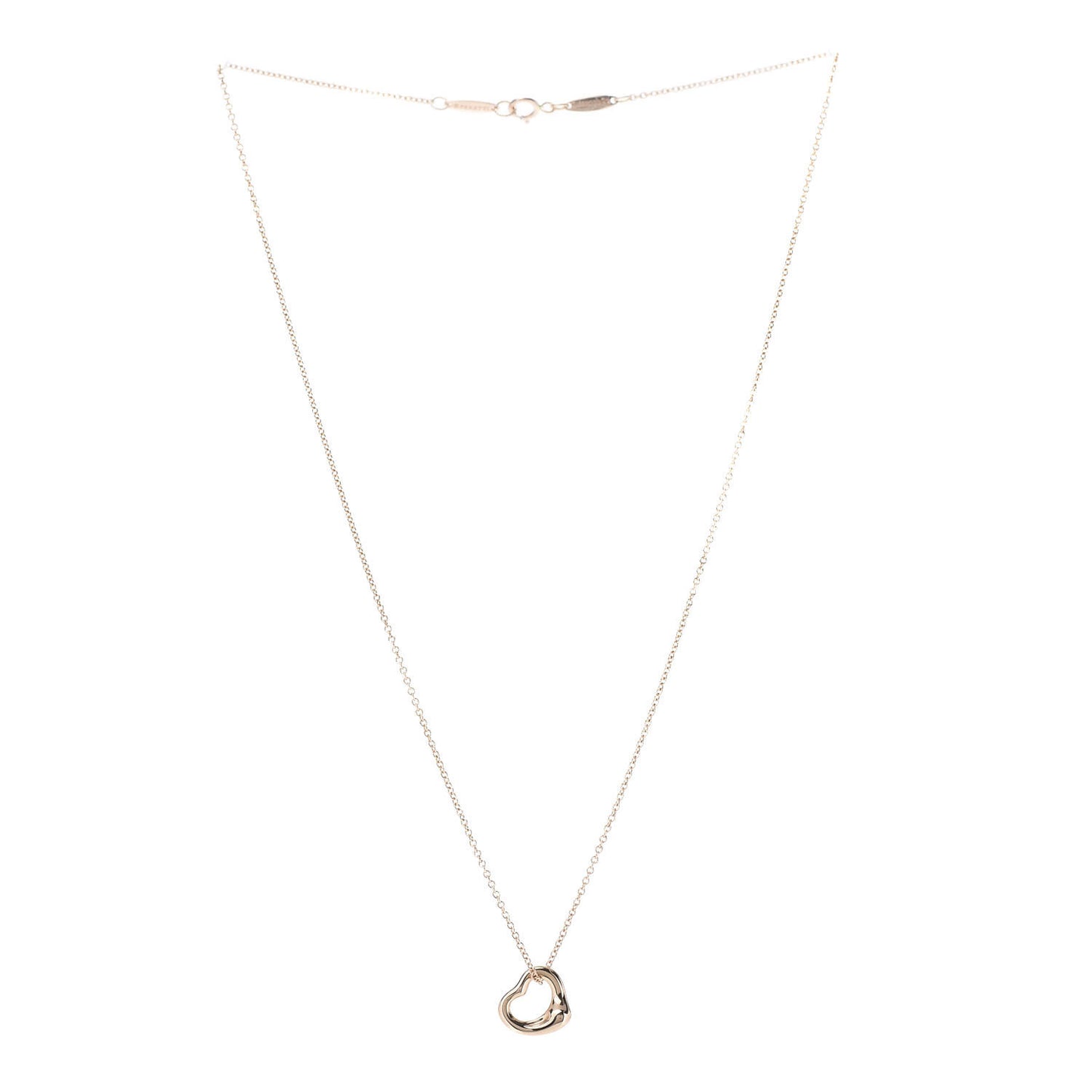 18K Yellow Gold Elsa Peretti Small Open Heart Pendant Necklace