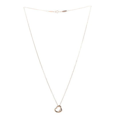 Tiffany 18K Yellow Gold Elsa Peretti Small Open Heart Pendant Necklace 3 of 9
