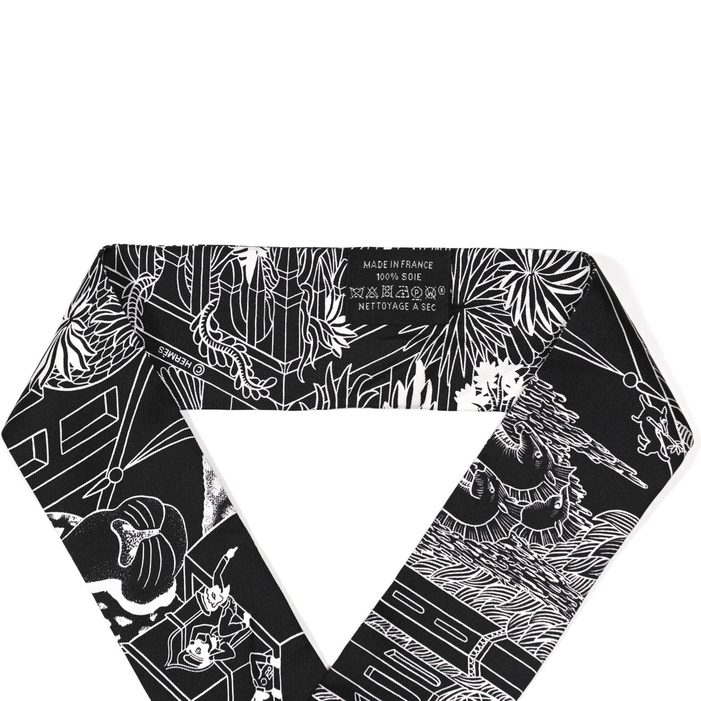 Silk Animapolis Twilly Black White