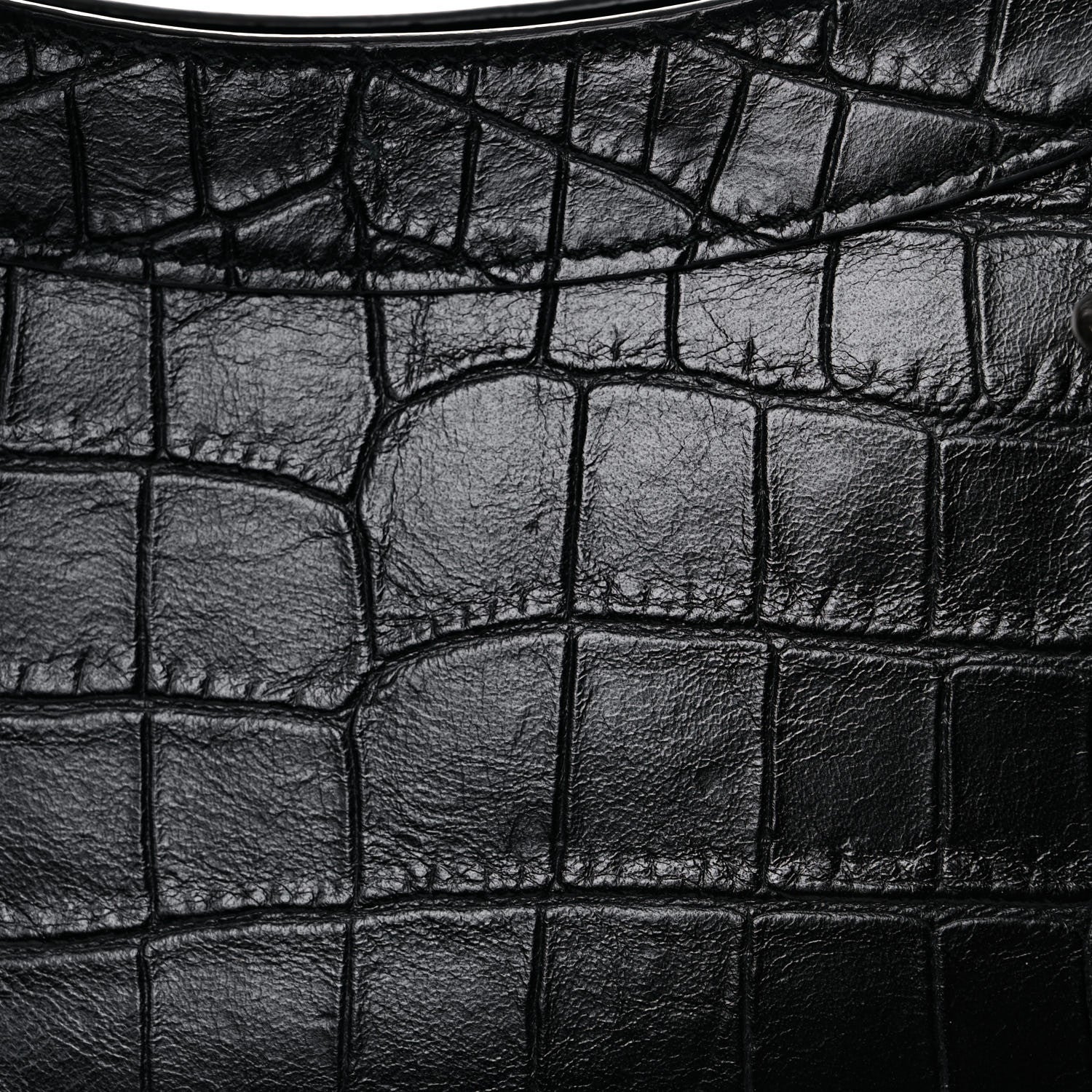 Balenciaga Calfskin Crocodile Embossed Classic Hardware City Black 12 of 13