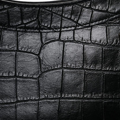 Balenciaga Calfskin Crocodile Embossed Classic Hardware City Black 12 of 13
