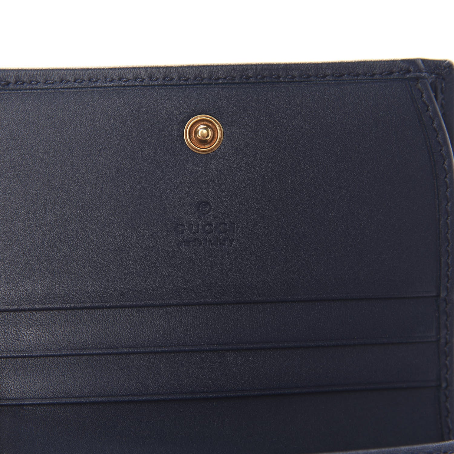 Gucci Denim Matelasse Pearly GG Marmont Card Case Wallet Blue 6 of 8