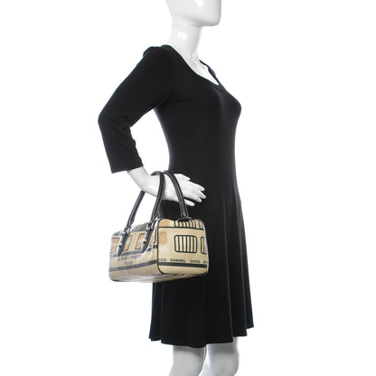 Chanel Coated Canvas Le Train Boston Bag 2 of 15