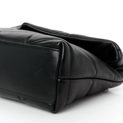 Saint Laurent Lambskin Quilted Toy Loulou Puffer Monogram Chain Satchel Black 11 of 12