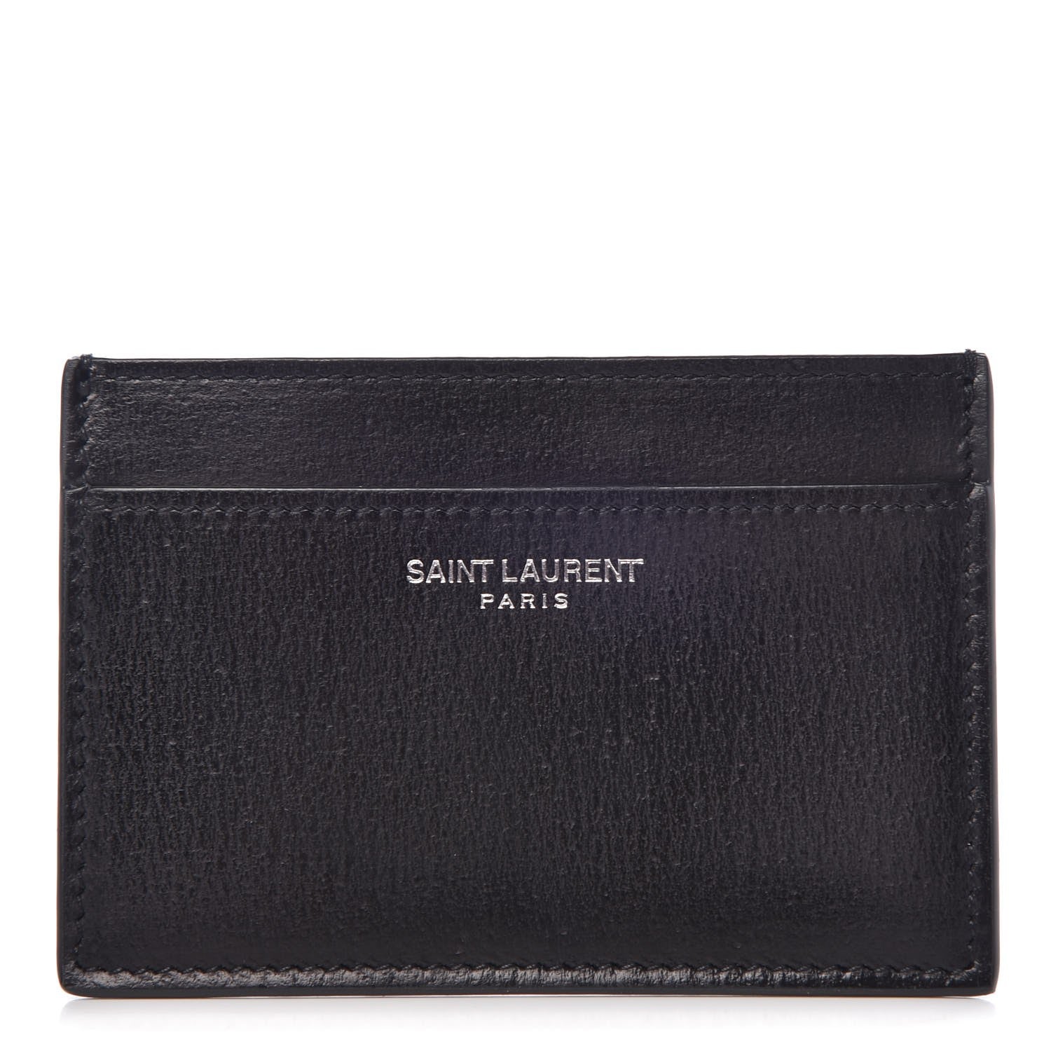 Saint Laurent Calfskin Card Case Black 1 of 7