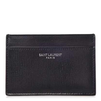 Saint Laurent Calfskin Card Case Black 1 of 7