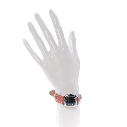 David Yurman Stainless Steel Alligator Diamond Black Mother of Pearl 25mm Thoroughbred Quartz Watch 2 of 9