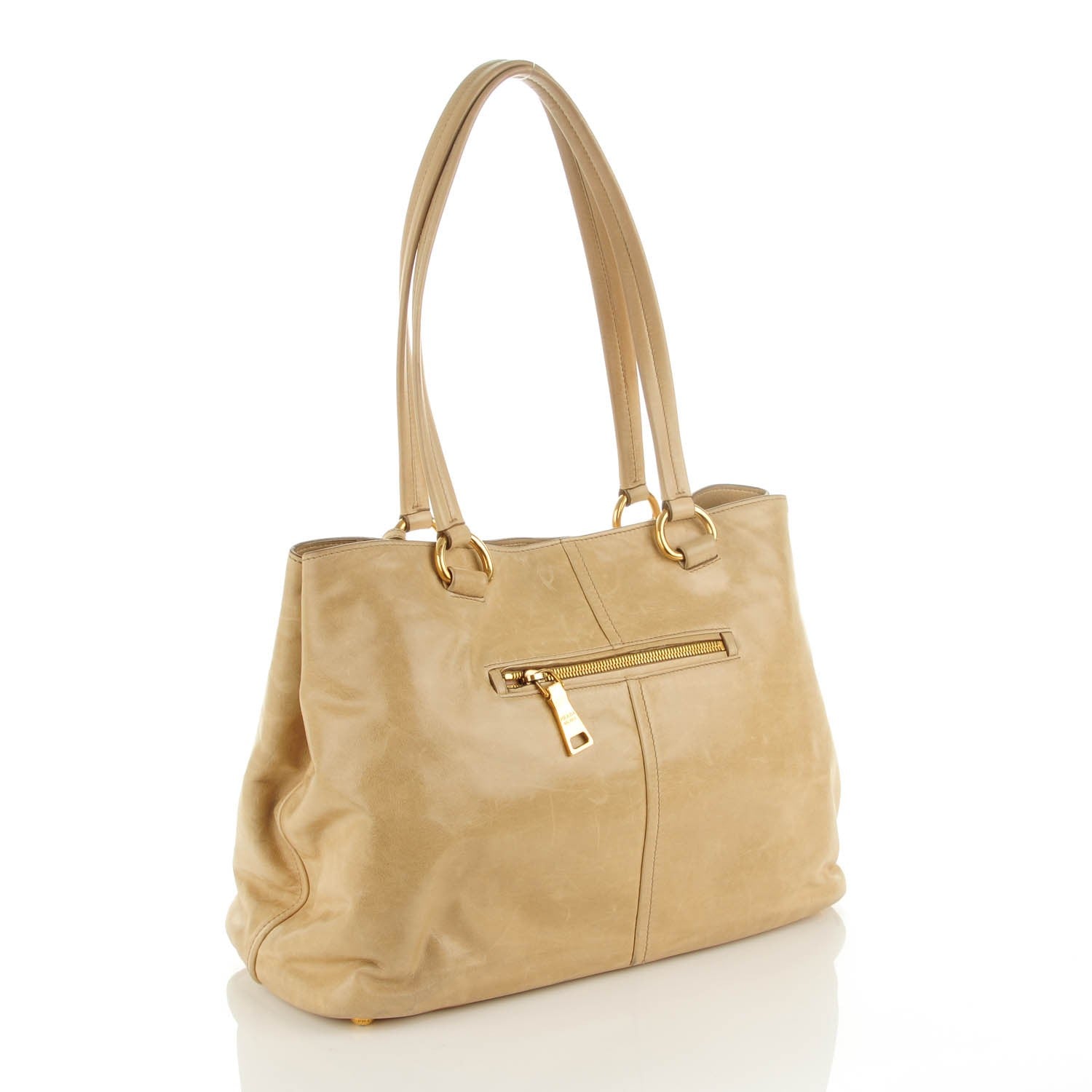 Prada Vitello Shine Shoulder Bag Quarzo 3 of 11