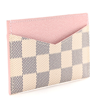 Louis Vuitton Damier Azur Daily Card Holder Rose Ballerine 3 of 8