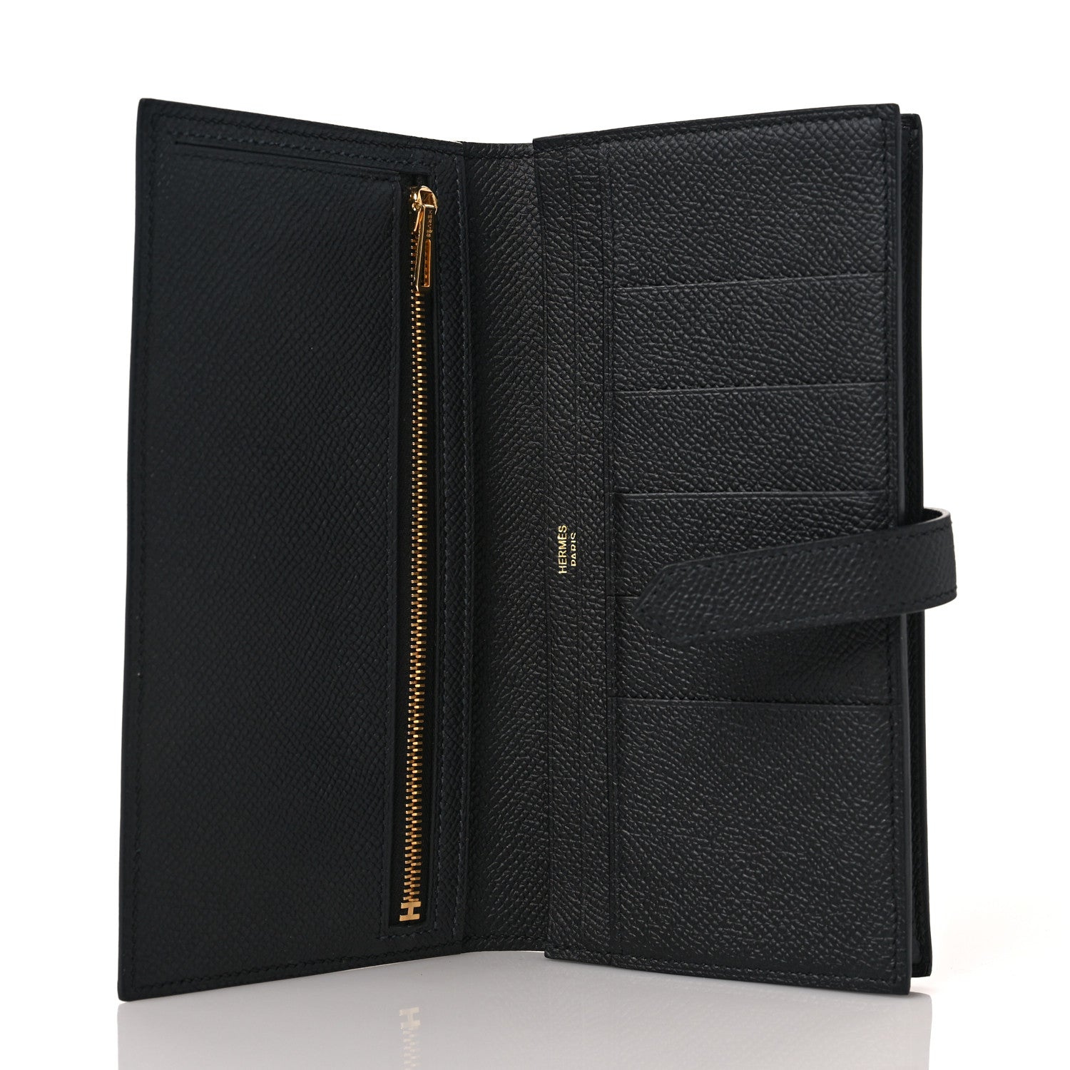 Hermes Epsom Bearn Gusset Wallet Black 5 of 8
