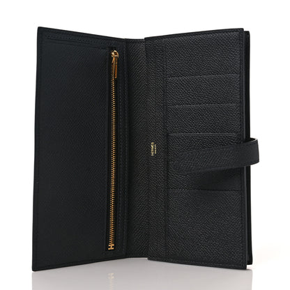 Hermes Epsom Bearn Gusset Wallet Black 5 of 8