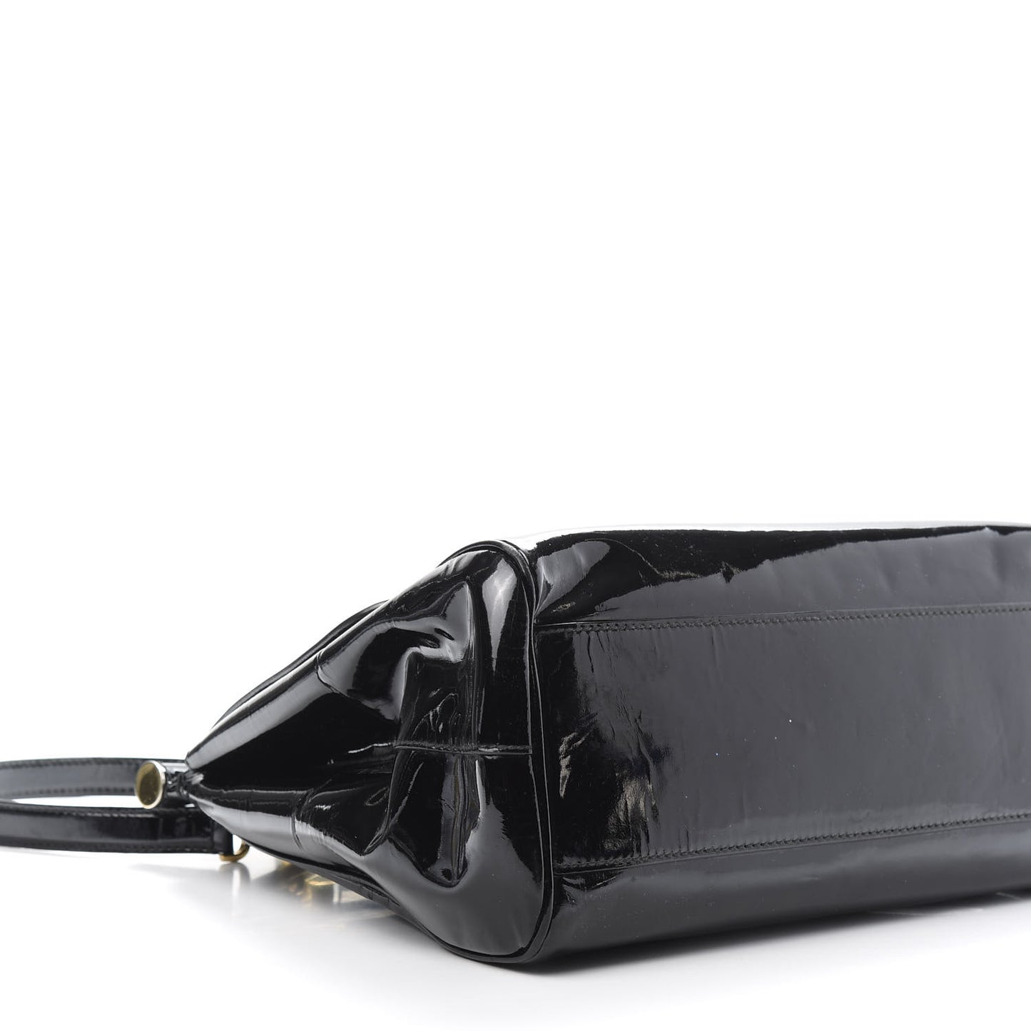 Patent Large Miss Sicily Satchel Black