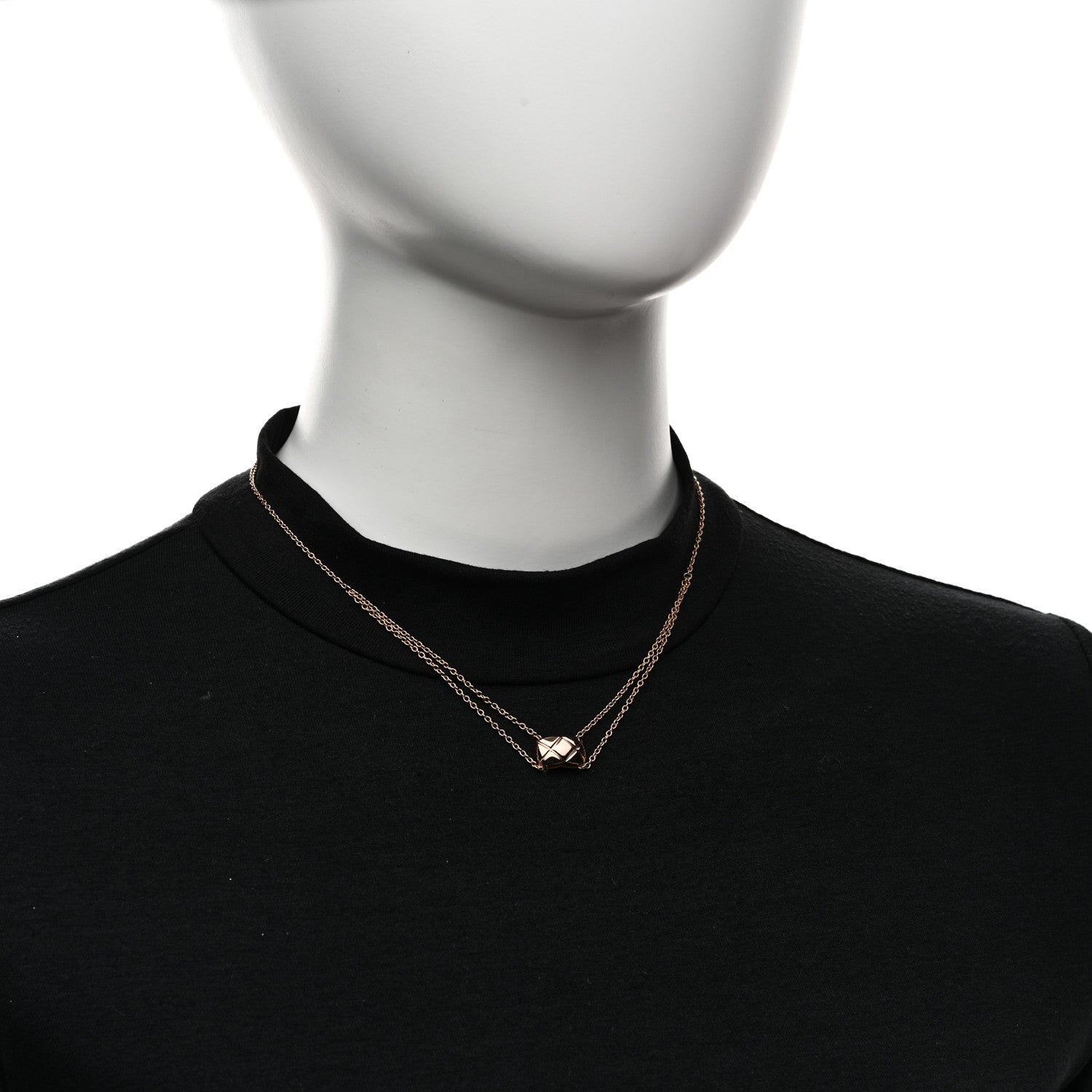 Chanel 18K Beige Gold Coco Crush Pendant Necklace 2 of 6