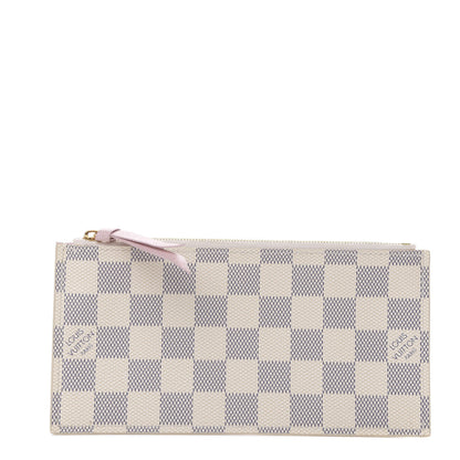 Louis Vuitton Damier Azur Felicie Chain Wallet Zippered Insert Rose Ballerine 1 of 5