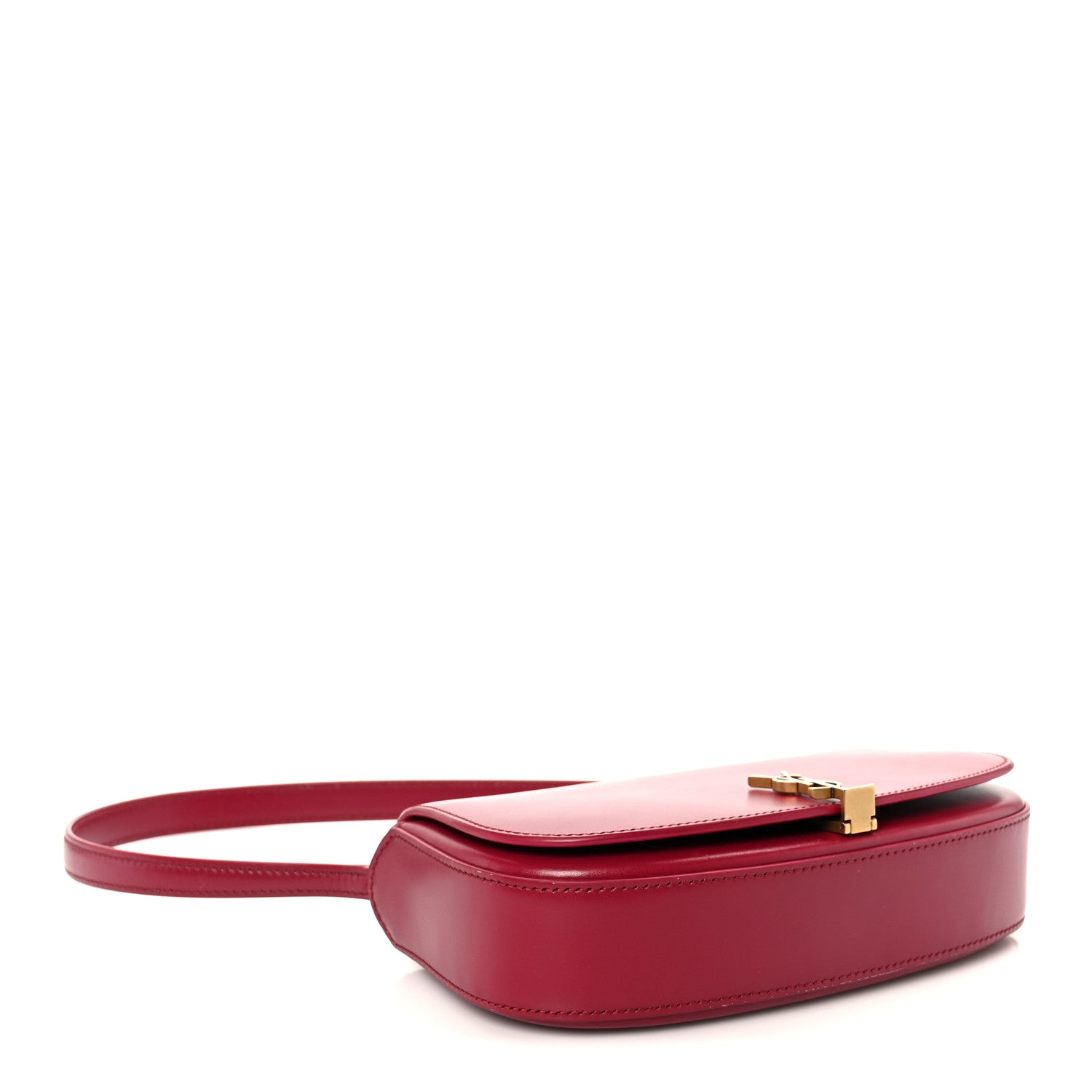 Saint Laurent Box Calfskin Mini Voltaire Shoulder Bag Burgundy 4 of 11