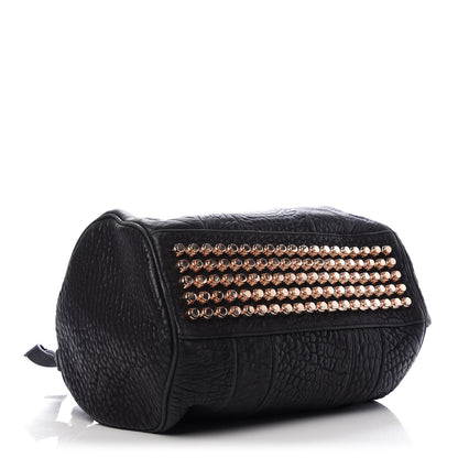 Alexander Wang Pebbled Lambskin Rocco Black Rose Gold Hardware 4 of 9
