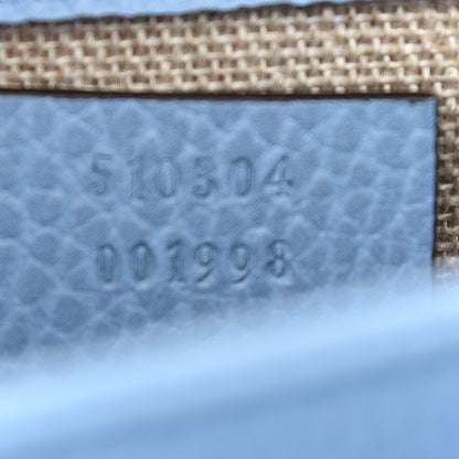 Gucci Dollar Calfskin Small Interlocking G Shoulder Bag Mineral Blue 7 of 10