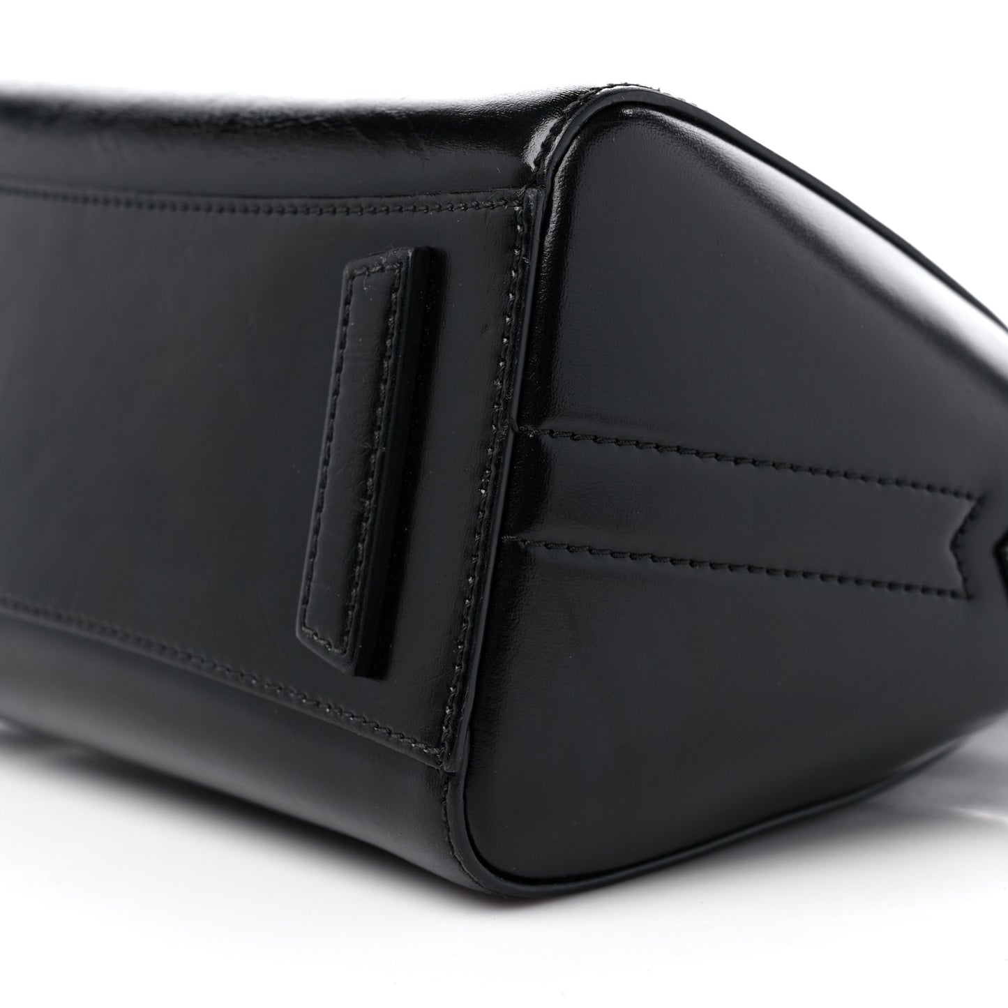 Shiny Lord Calfskin Mini Antigona Black