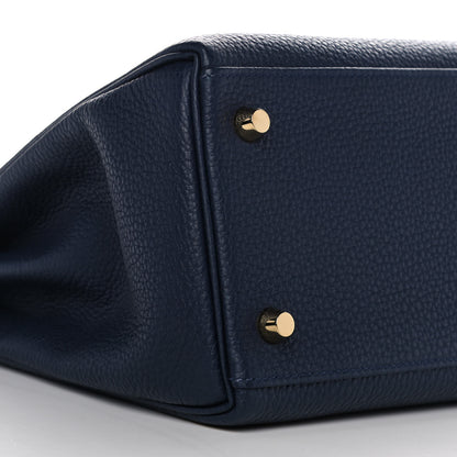 Hermes Togo Kelly Retourne 28 Bleu Nuit 8 of 39