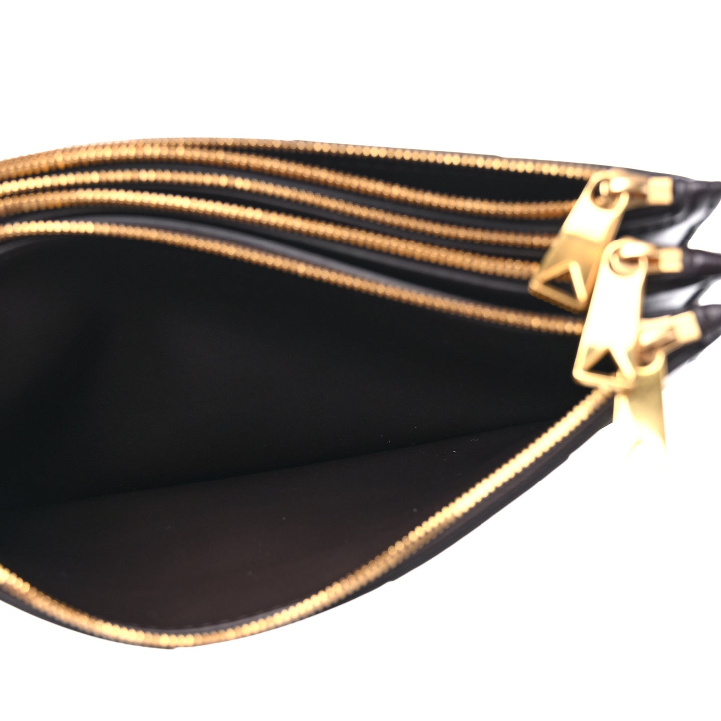 Nappa Maxi Intrecciato Trio Pouch Clutch Fondant