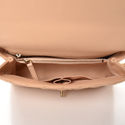 Chanel Caviar Quilted Small Coco Handle Flap Light Beige 5 of 9