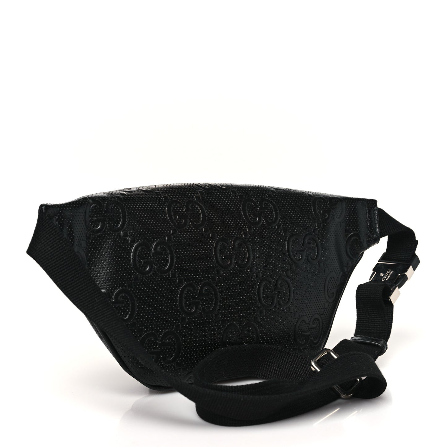 Calfskin GG Tennis Embossed Belt Bag Black