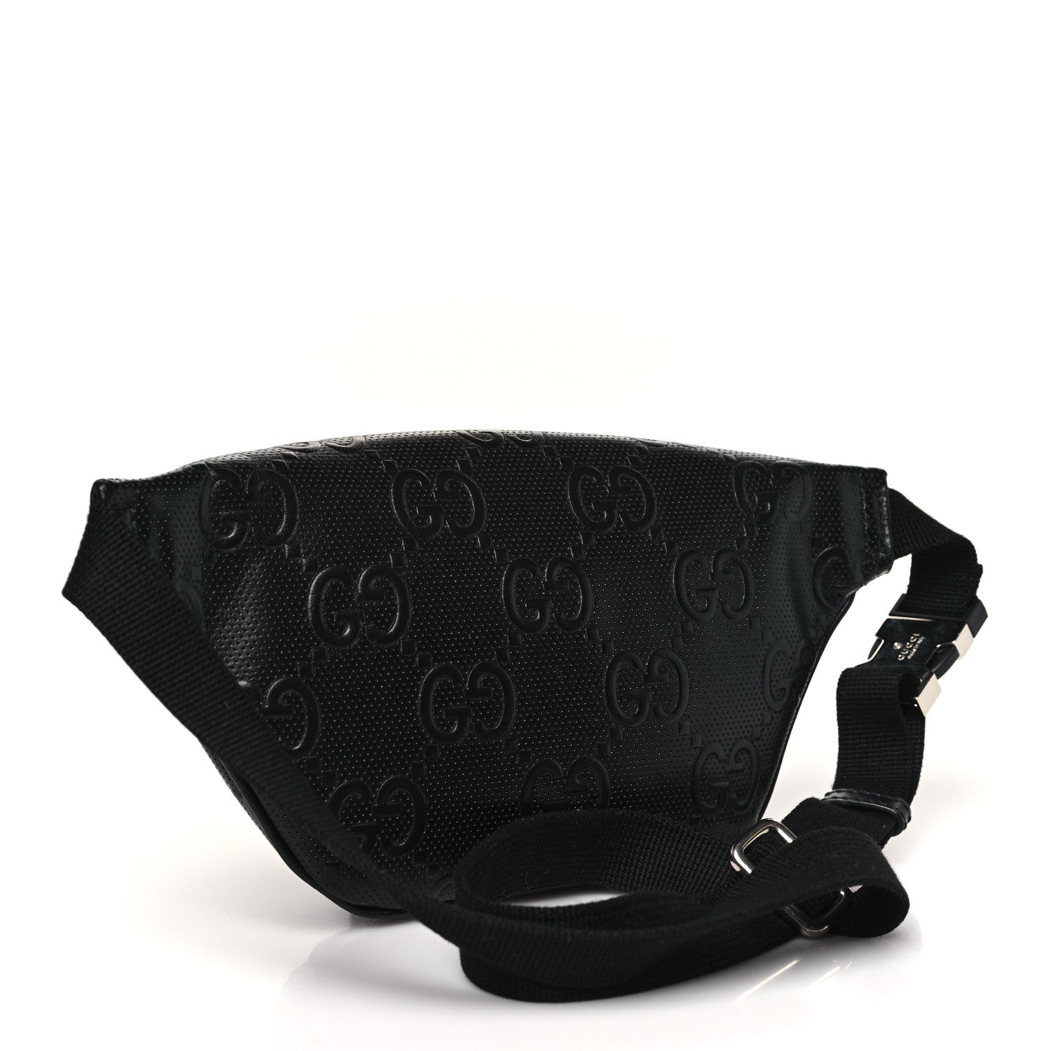 Gucci Calfskin GG Tennis Embossed Belt Bag Black 2 of 10