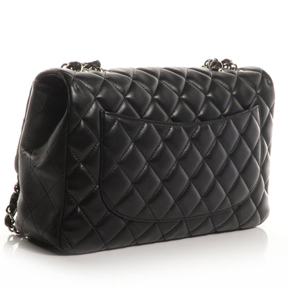 Chanel Lambskin Quilted Jumbo Single Flap Black 3 of 8