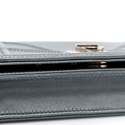 Christian Dior Satin Diorama Wallet on Chain Pouch Blue Gray 9 of 9