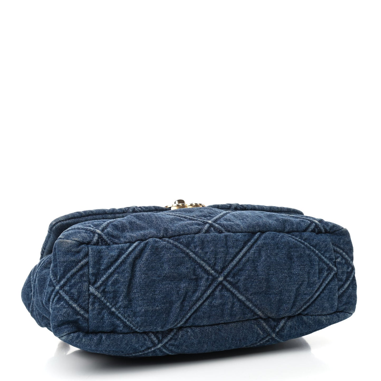 Denim Quilted Large Chanel 19 Flap Blue