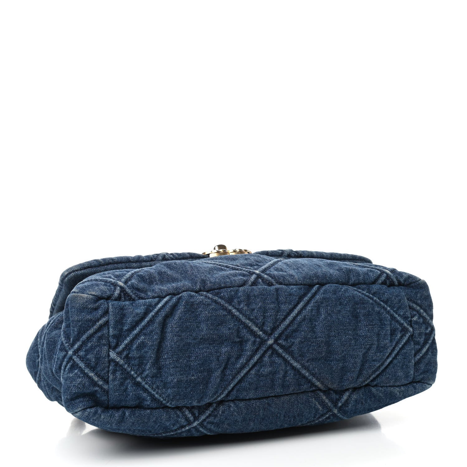 Chanel Denim Quilted Large Chanel 19 Flap Blue 4 of 9