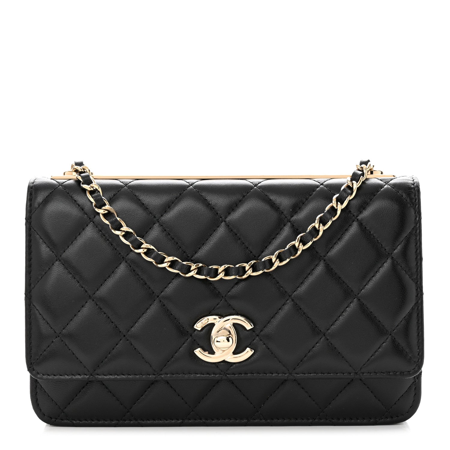 Chanel Lambskin Quilted Trendy CC Wallet On Chain WOC Black 1 of 11