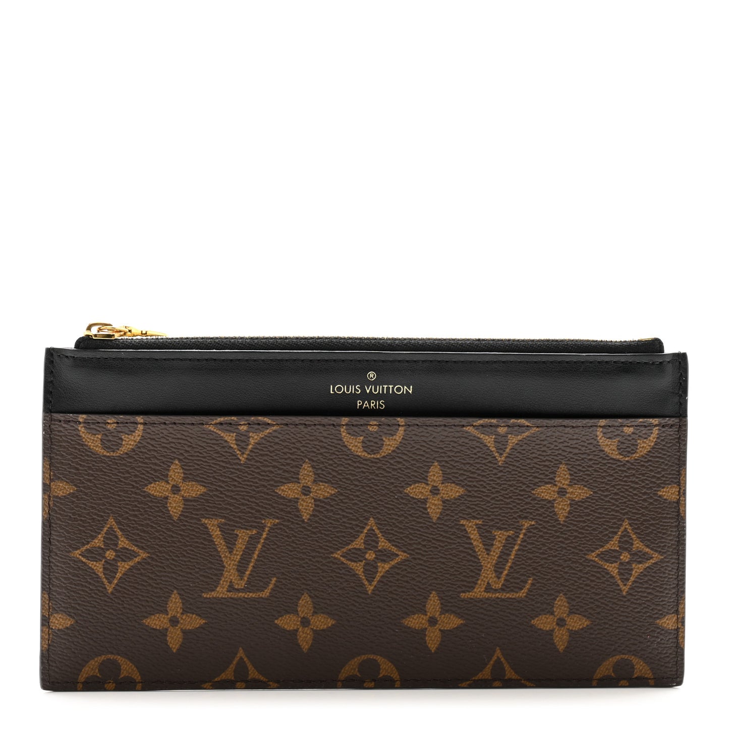 LOUIS VUITTON Monogram Slim Purse Black
