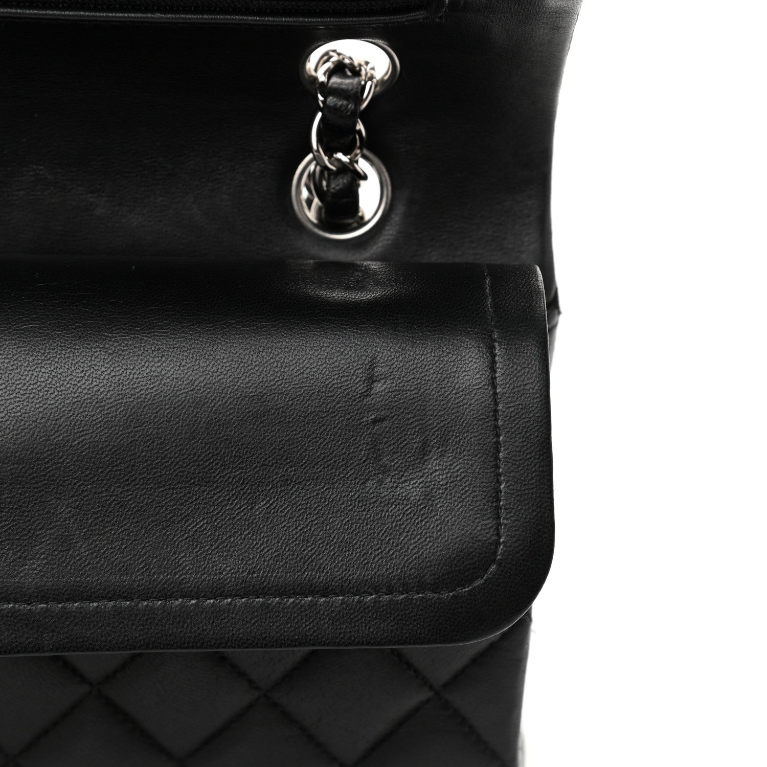 Chanel Lambskin Quilted Medium Double Flap Black 24 of 32