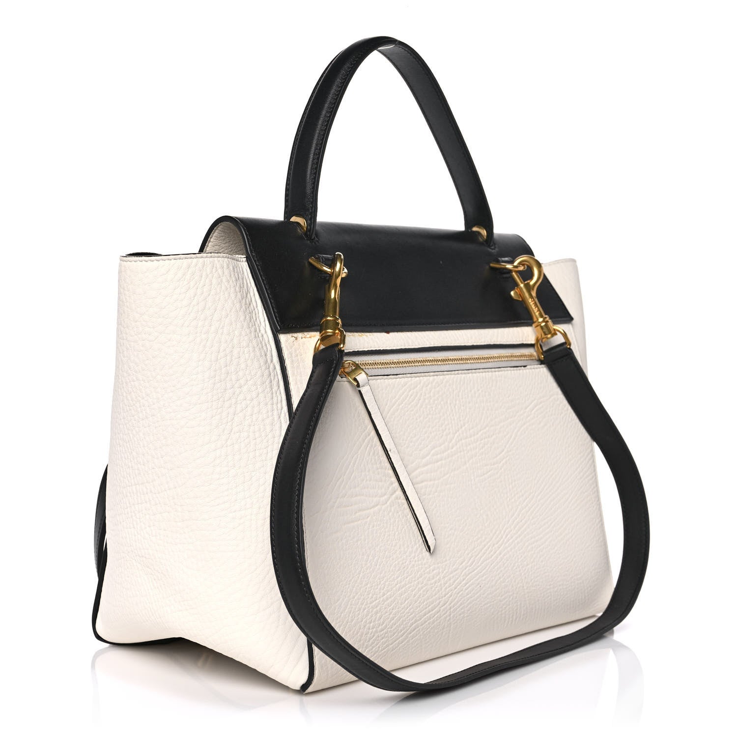 Celine Bullhide Mini Belt Bag Black White 2 of 11