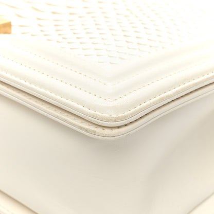 Chanel Snakeskin Medium Boy Flap White 11 of 19