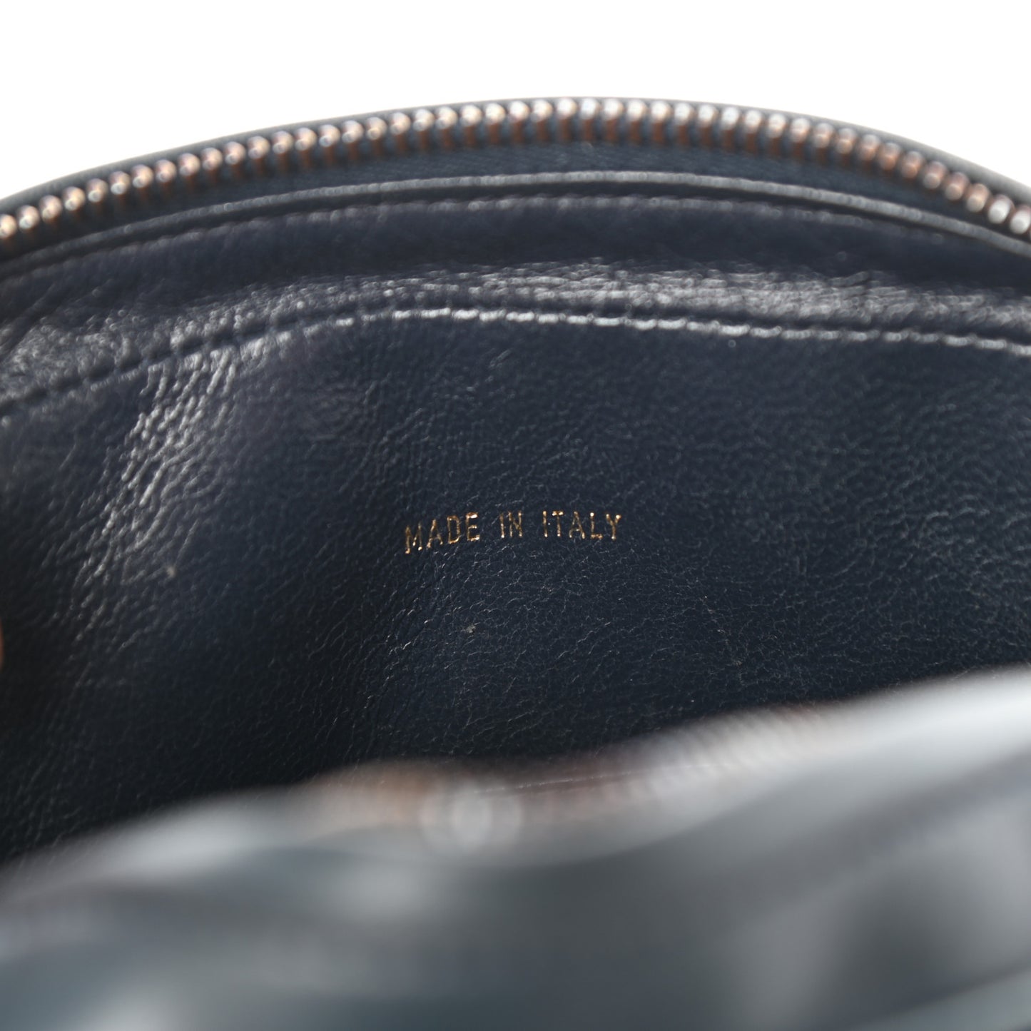 Lambskin Quilted Flap Camera Case Navy
