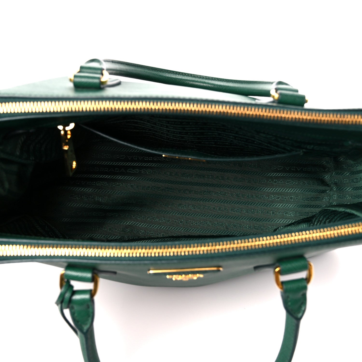 Prada Saffiano Medium Galleria Double Zip Tote Biliardo 5 of 11
