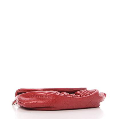 Chanel Lambskin Half Moon Wallet On Chain WOC Red 4 of 11
