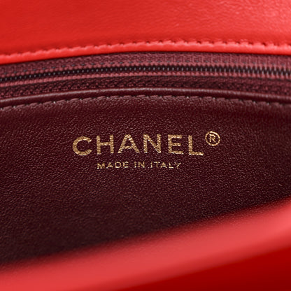 Chanel Lambskin Quilted Medium Trendy CC Flap Dual Handle Bag Red 6 of 10