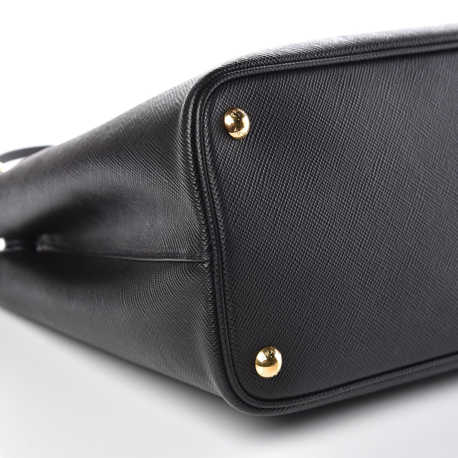 Prada Saffiano Cuir Medium Double Bag Black Fuoco 10 of 12