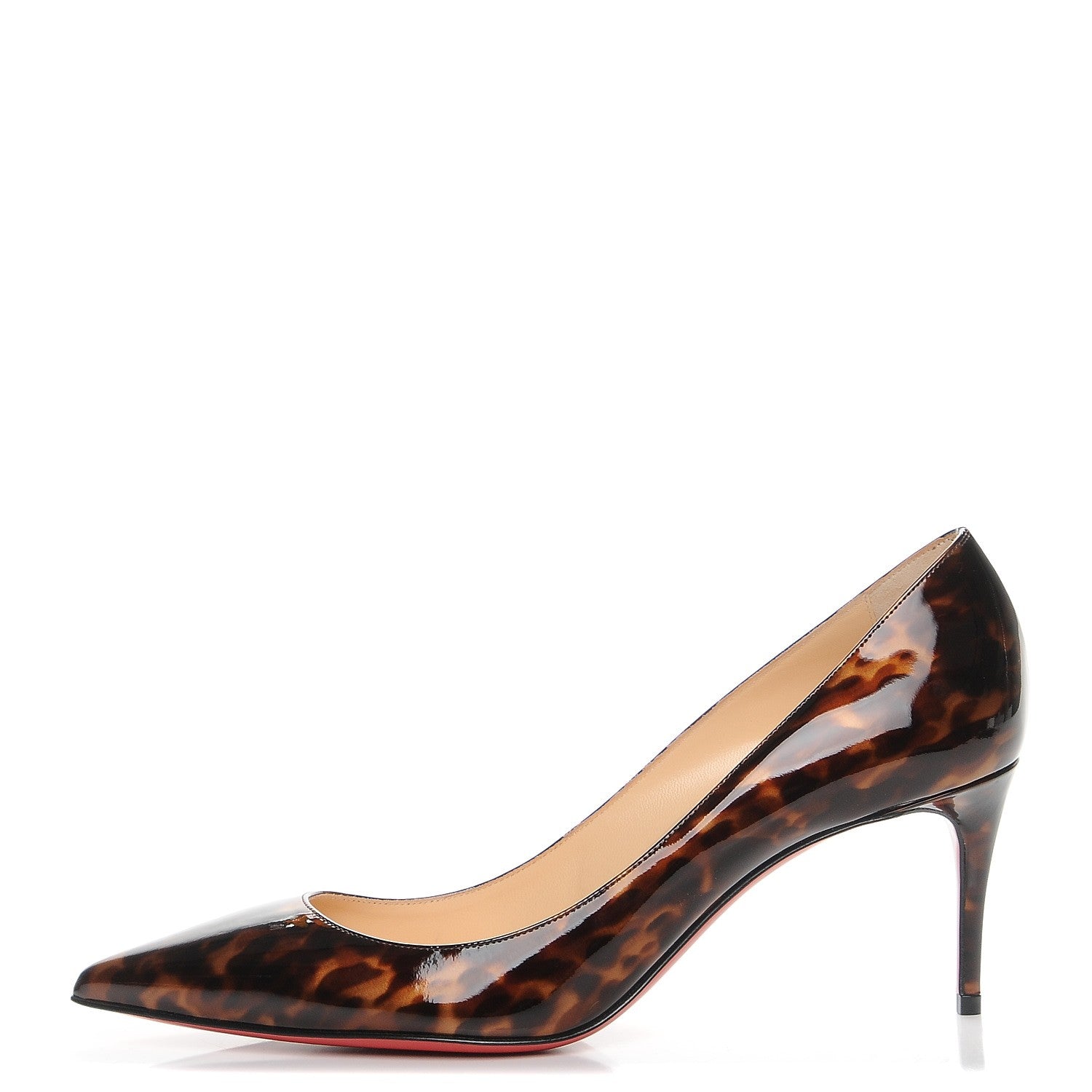 Louis Vuitton CHRISTIAN LOUBOUTIN Patent Tartaruga Decollete 554 70 Pumps 37 Testa Di Moro 1 of 8
